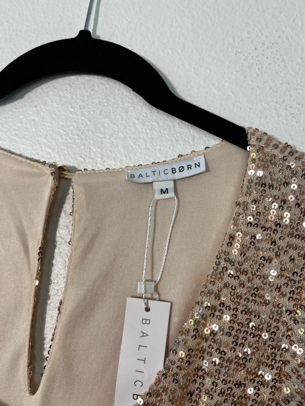 MBaltic Born Rose Gold Gatsby Sequin Maxi Dress Size Medium Wedding Guest NEW - Picture 5 of 8